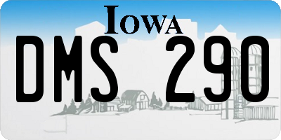 IA license plate DMS290