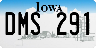 IA license plate DMS291