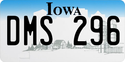 IA license plate DMS296