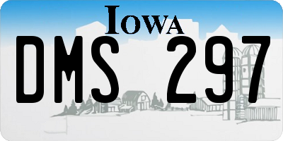 IA license plate DMS297