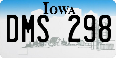 IA license plate DMS298