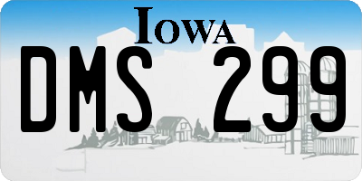 IA license plate DMS299