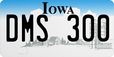 IA license plate DMS300