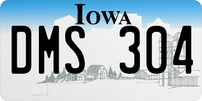 IA license plate DMS304