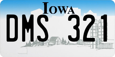 IA license plate DMS321