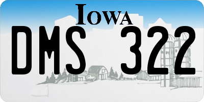 IA license plate DMS322
