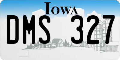 IA license plate DMS327