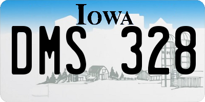 IA license plate DMS328