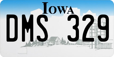 IA license plate DMS329