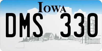 IA license plate DMS330