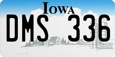 IA license plate DMS336