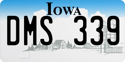 IA license plate DMS339