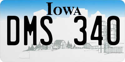 IA license plate DMS340