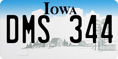 IA license plate DMS344