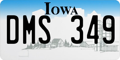 IA license plate DMS349