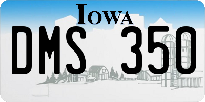 IA license plate DMS350