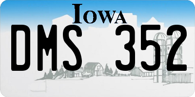 IA license plate DMS352