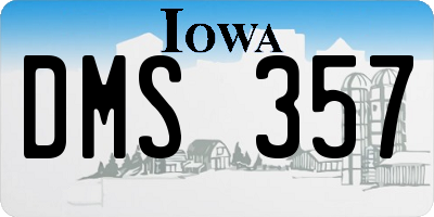 IA license plate DMS357