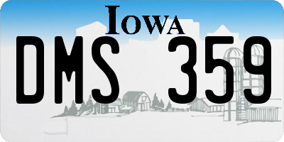 IA license plate DMS359