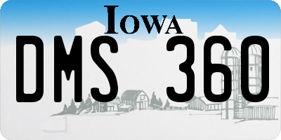 IA license plate DMS360