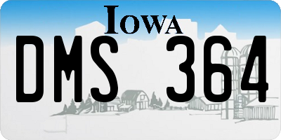 IA license plate DMS364