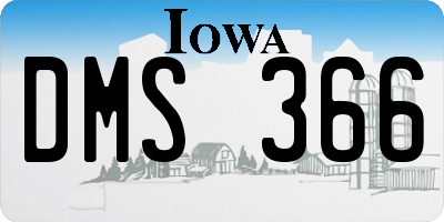 IA license plate DMS366