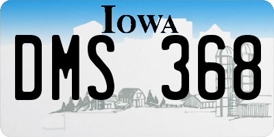 IA license plate DMS368