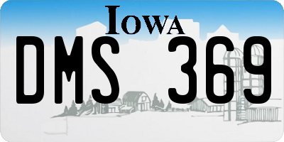 IA license plate DMS369