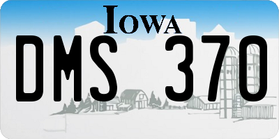 IA license plate DMS370