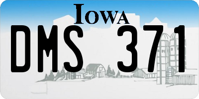 IA license plate DMS371