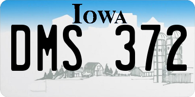 IA license plate DMS372