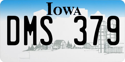IA license plate DMS379