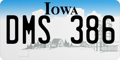 IA license plate DMS386