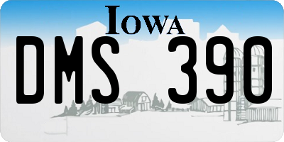IA license plate DMS390