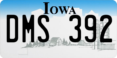IA license plate DMS392