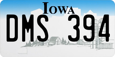 IA license plate DMS394