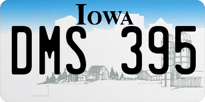 IA license plate DMS395