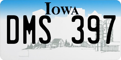 IA license plate DMS397