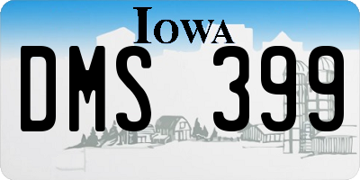 IA license plate DMS399