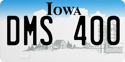IA license plate DMS400