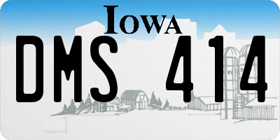 IA license plate DMS414