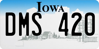 IA license plate DMS420