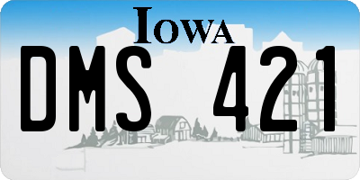 IA license plate DMS421