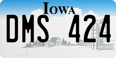 IA license plate DMS424