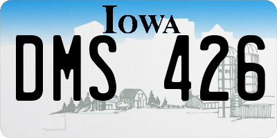 IA license plate DMS426