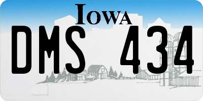 IA license plate DMS434