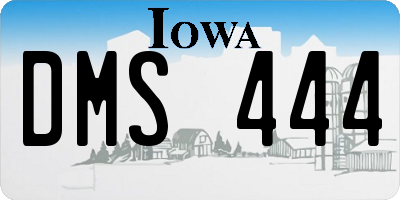 IA license plate DMS444