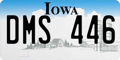 IA license plate DMS446