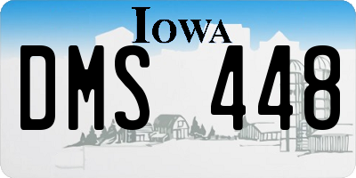 IA license plate DMS448