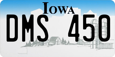 IA license plate DMS450